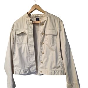 GAP Beige Utility Jacket Lightweight Cropped